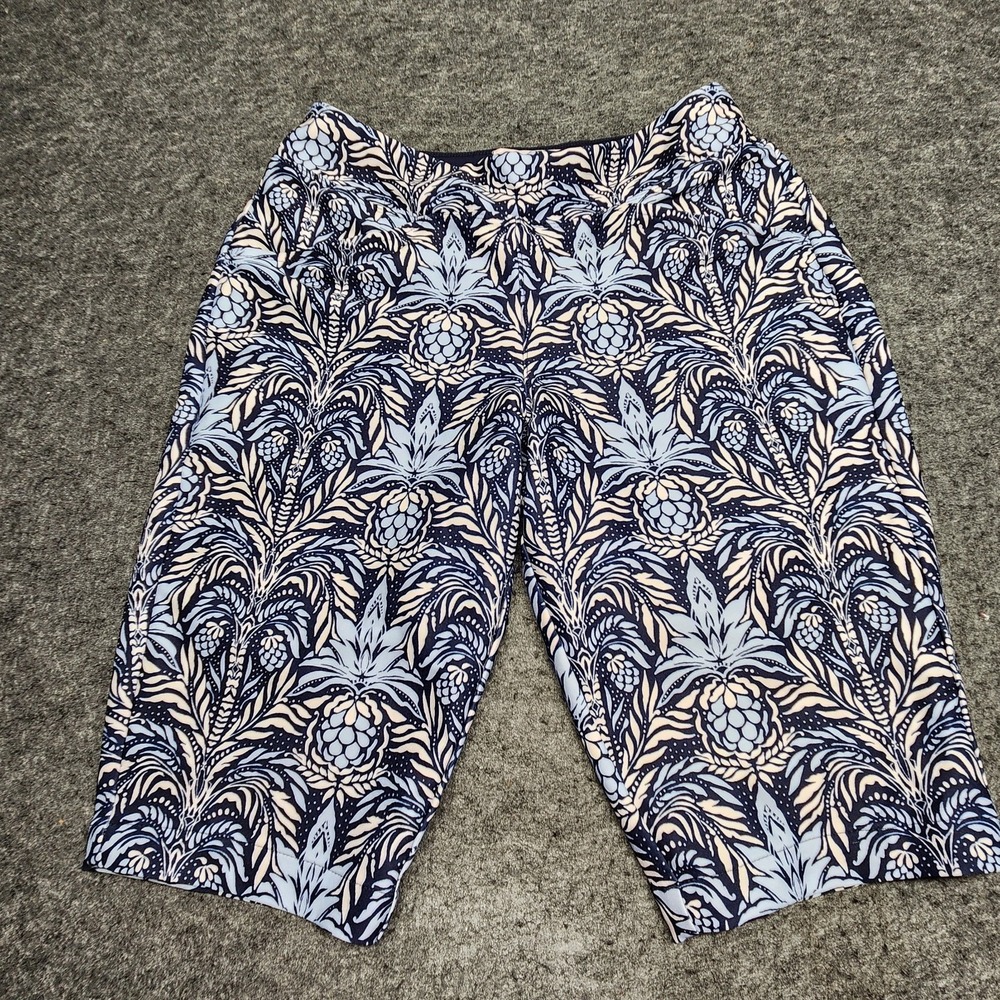 Tommy Bahama Womens Performance Stretch Bermuda Shorts Blue Hawaiian XS